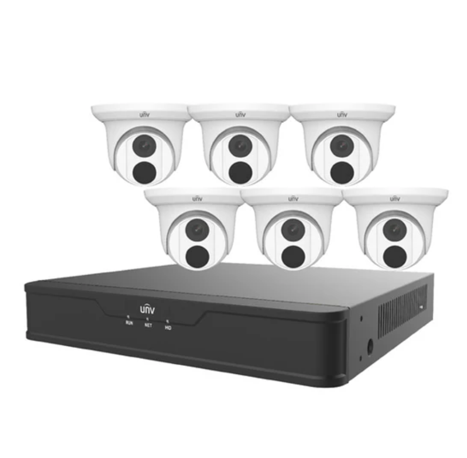 UNV Uniview branded IP 4 mega camera bundle kits with audio EK-S31P8T46T2-V3