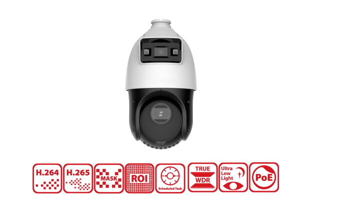TandemVu full color 180 degree big angle 4 MP 25× times IR Network Speed Dome PTZ NPB124-IR/25X